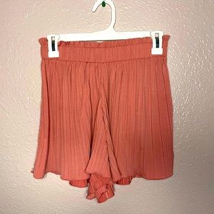 LOFT Pink Pleated Shorts